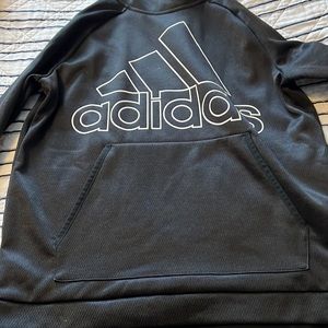 Adidas Dark Grey Hoodie Sweatshirt
